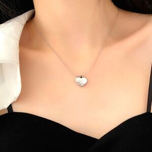 Stainless Steel Necklace and Heart Shaped Pendant 